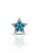 Berloque - Estrela azul cravejada