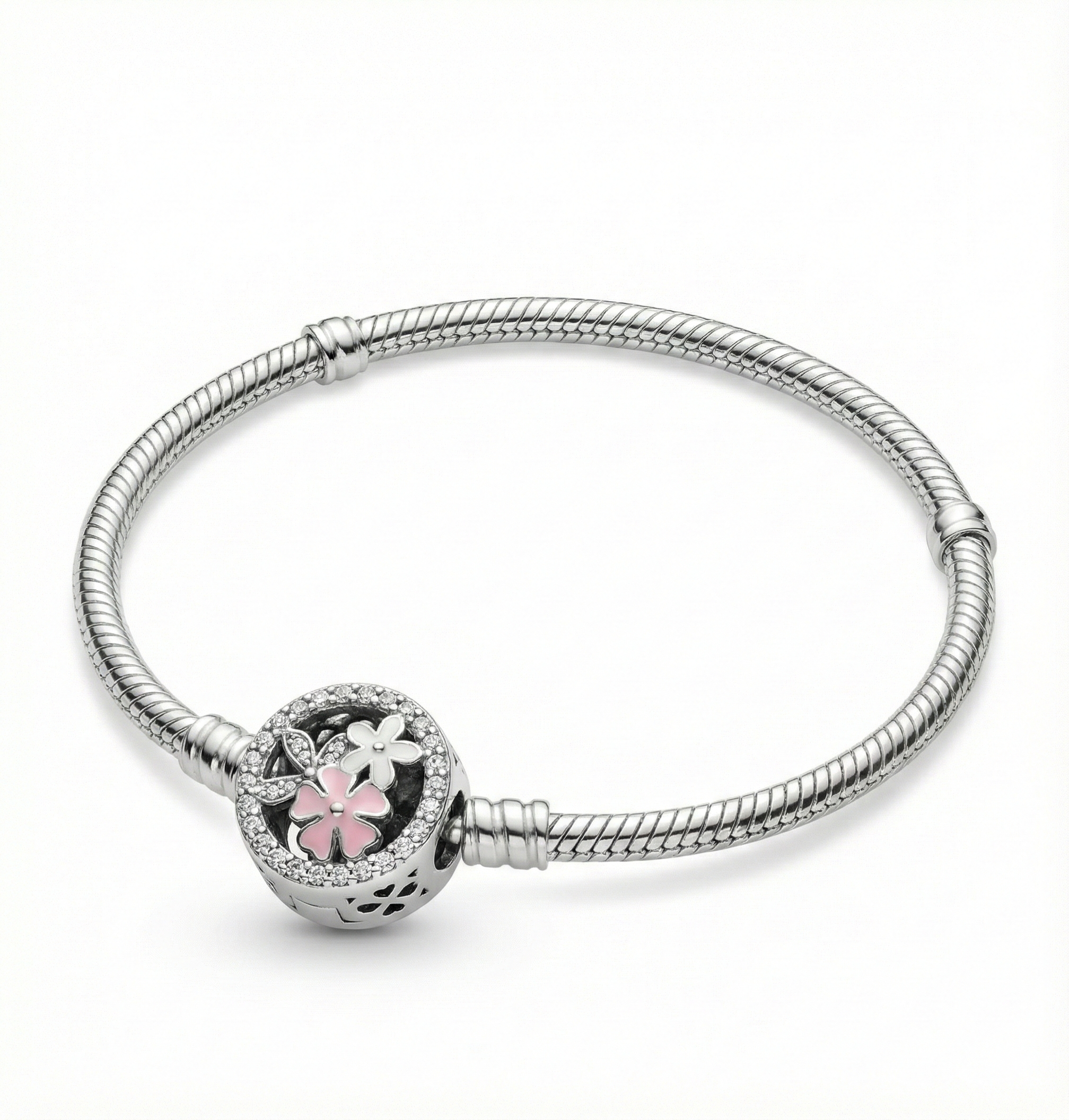Pulseira - Fecho Rosa Cravejada