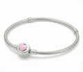 Pulseira - Fecho Coração Rosa
