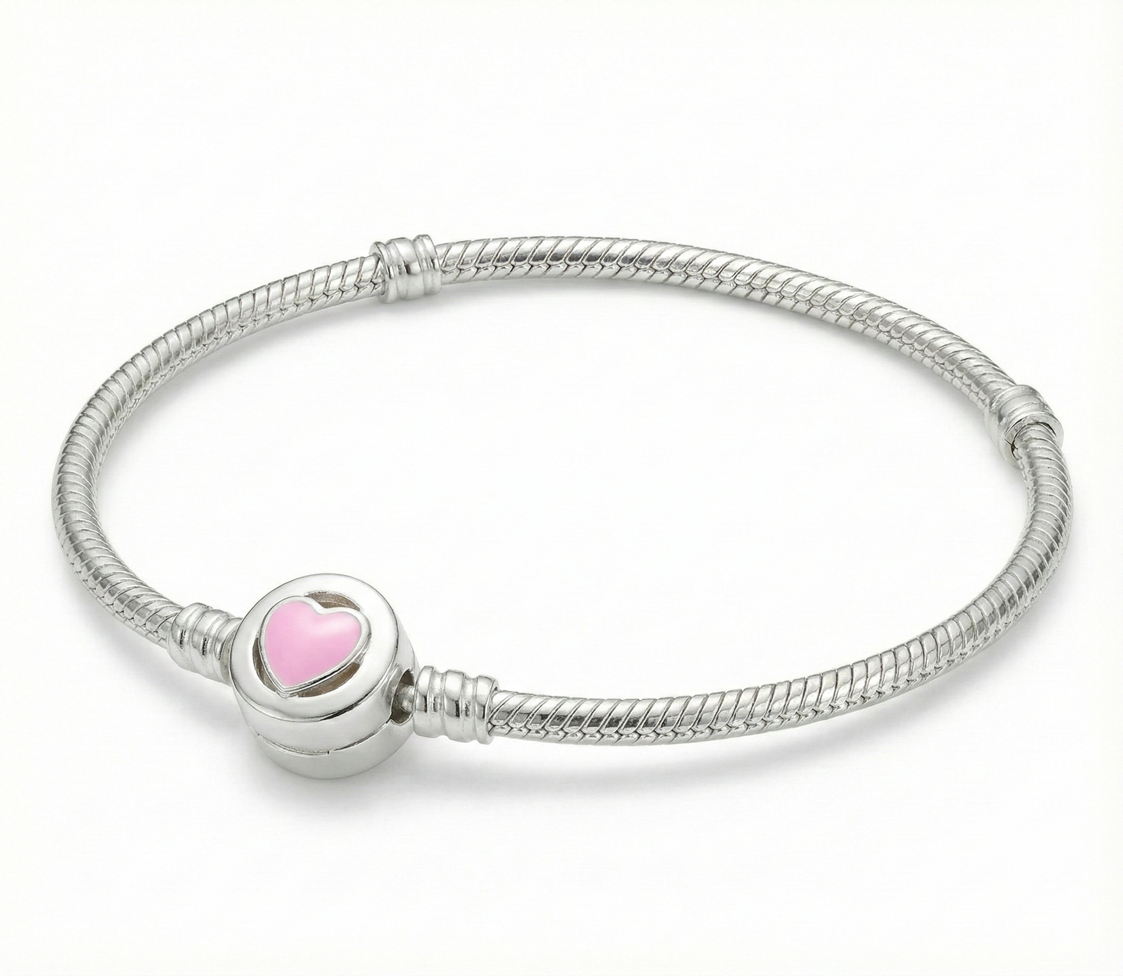 Pulseira - Fecho Coração Rosa