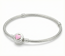 Pulseira - Fecho Coração Rosa